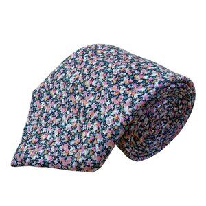 Liberty Mens Multicolor Floral 100% Cotton Tie Made In USA Slim Pattern